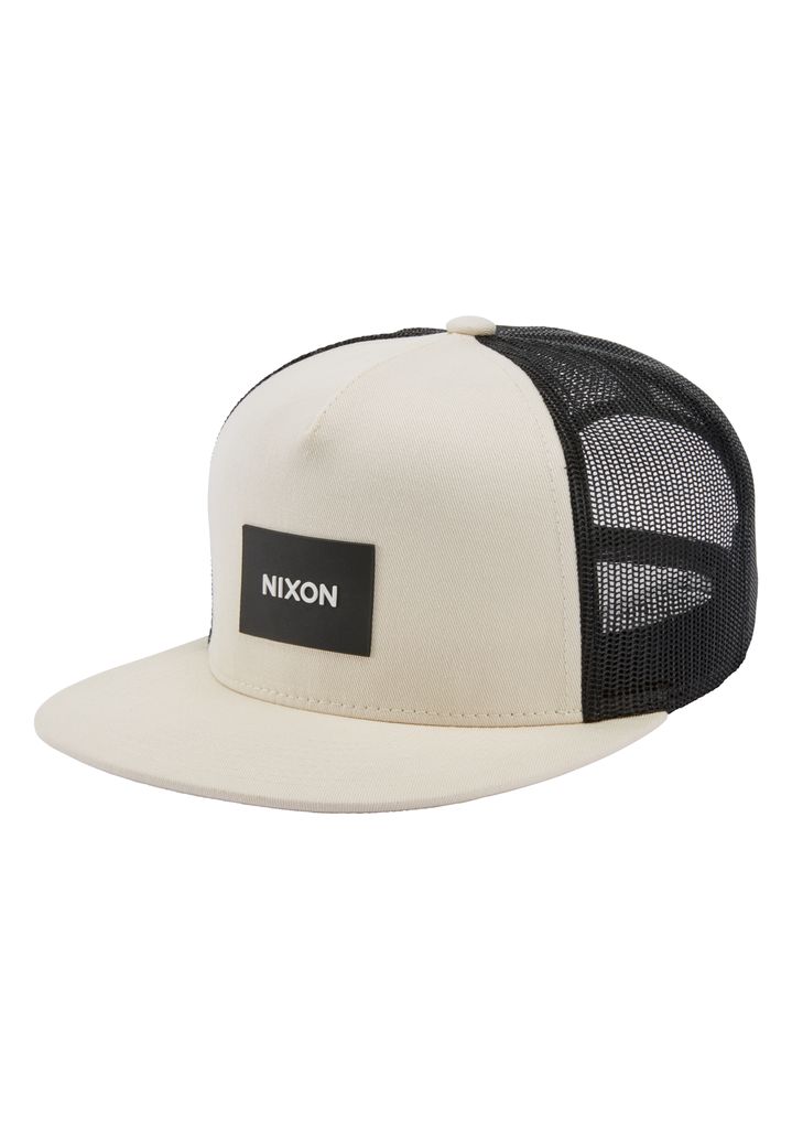 Cream / Black Accessories Nixon Team Trucker Hats | 721GDBUPW