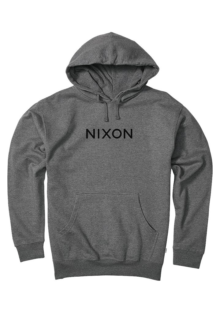 Dark Grey Apparel Nixon Wordmark Hoodie | 160QXERCF