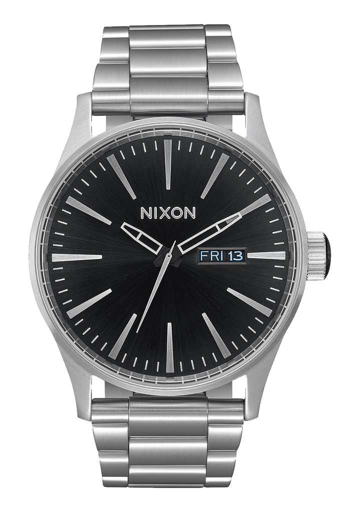 Grey / Black Watches Nixon Sentry Stainless Steel Watches | 842IYMJHQ