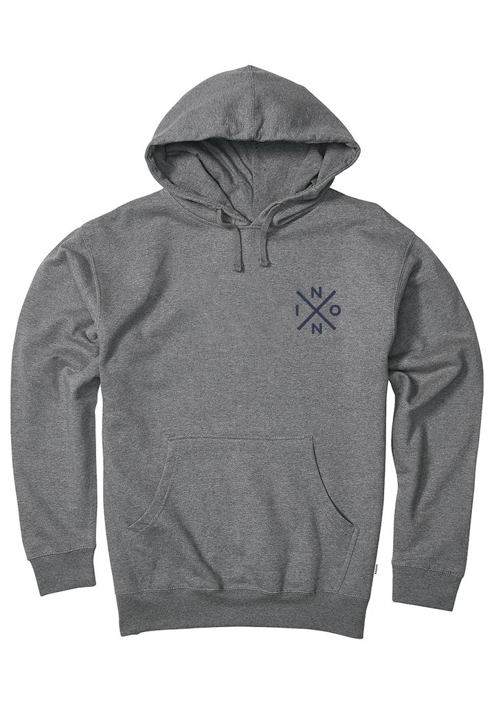 Grey / Navy Apparel Nixon Spot Hoodie | 102KLVERB