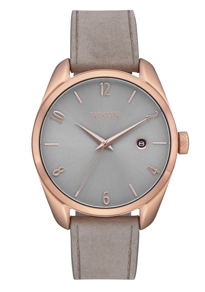 Grey / Rose Gold Watches Nixon Thalia Leather Watches | 291PHTBKQ