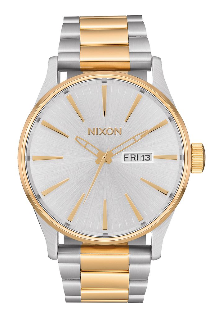 Grey / Silver / Gold Watches Nixon Sentry Stainless Steel Watches | 371QNXEDT