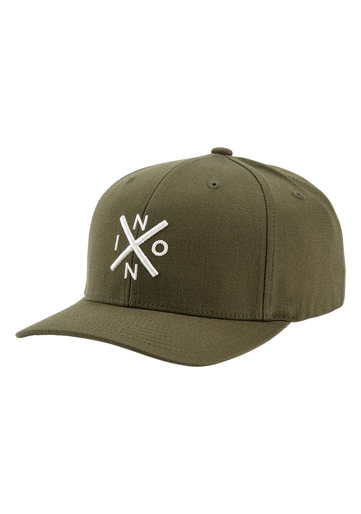 Olive / Grey Brown Accessories Nixon Exchange Flexfit Hats | 210GIUBTA