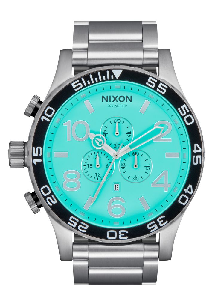 Silver / Turquoise Watches Nixon 51-30 Chrono Watches | 048DYPBHU