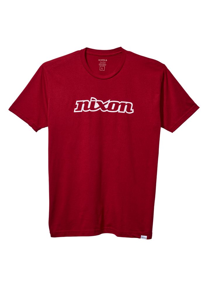 White Apparel Nixon OG Script Eco-Repreve® T Shirts | 675KYBEZG